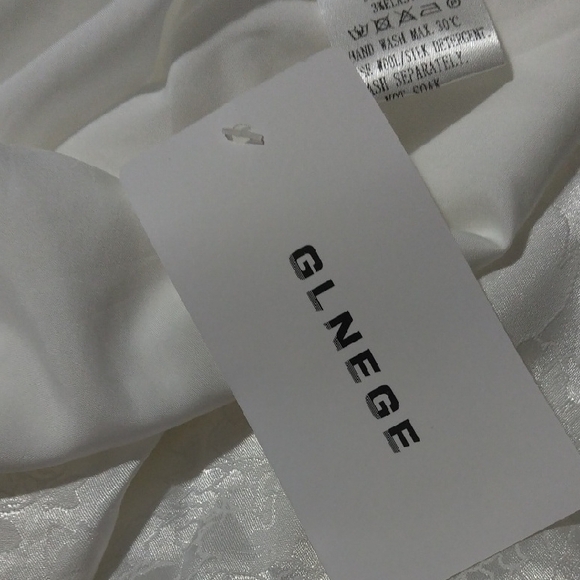 Elegant White Satin Maxi Dress - Picture 6 of 6